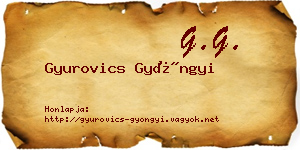 Gyurovics Gyöngyi névjegykártya