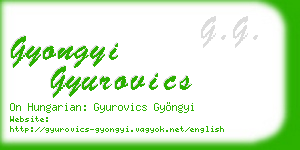 gyongyi gyurovics business card